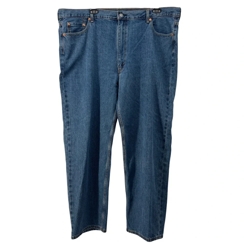 Levis 550‎ Relaxed Fit Mens Jeans 48x32 Medium Wash Blue Denim 01550-4891
